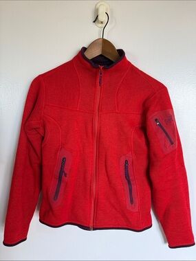 Arcteryx Women’s Red Full Zip Fleece Jacket